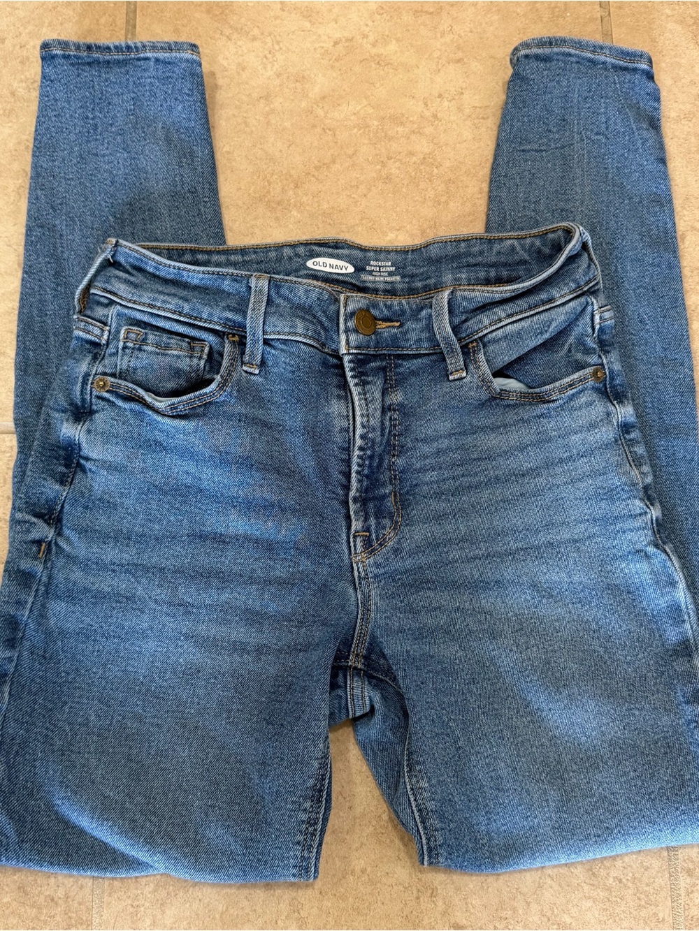 Old Navy Women's Medium Blue High Waisted Skinny Jeans